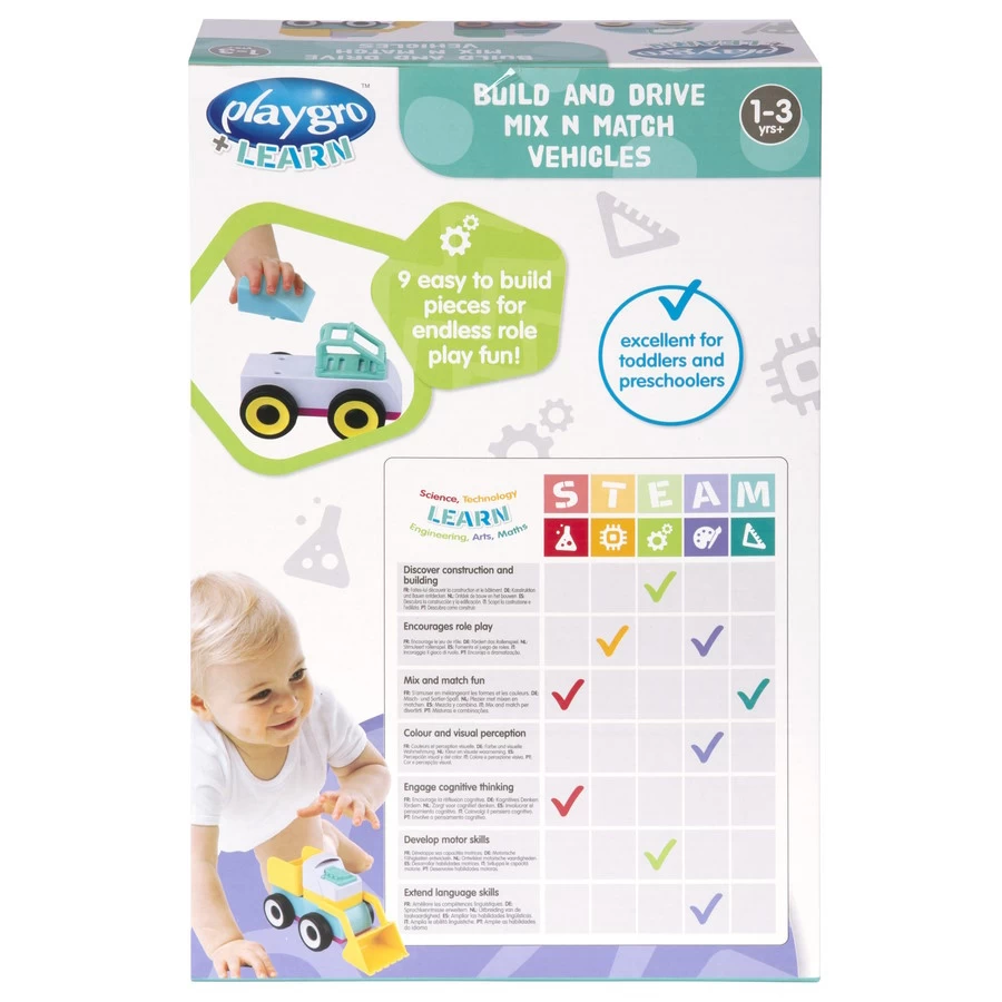 Playgro Build And Drive Mix N Match 3 Stuks Voertuigen P4088176 13 Playgro Build And Drive Mix N Match 3 Stuks Voertuigen P4088176 - Afbeelding 11