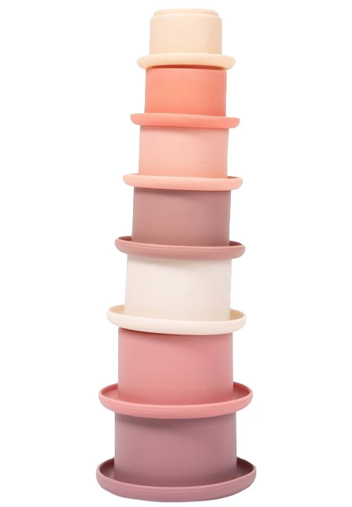 Bo Jungle B-Stacking Bath Lovely Pink Stapelbekers B900250 6 Bo Jungle B-Stacking Bath Lovely Pink Stapelbekers B900250 - Afbeelding 4