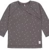 LÄSSIG Lassig GOTS Spots Anthracite Maat 62/68 Lange Mouw Overslag Shirtje 1531011260-68