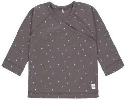 LÄSSIG Lassig GOTS Spots Anthracite Maat 62/68 Lange Mouw Overslag Shirtje 1531011260-68