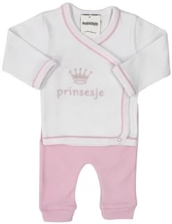 Petit Villain Prinsesje Wit/Roze Maat 56 2-delige Set