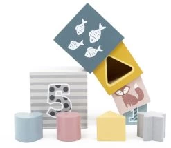 PolarB 2-in-1 Houten Stapelblokken En Vormenstoof 44016 -Babyproducten  Winkel PolarB 2 in 1 Houten Stapelblokken en Vormenstoof 44016 7