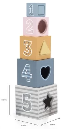 PolarB 2-in-1 Houten Stapelblokken En Vormenstoof 44016 -Babyproducten  Winkel PolarB 2 in 1 Houten Stapelblokken en Vormenstoof 44016 8