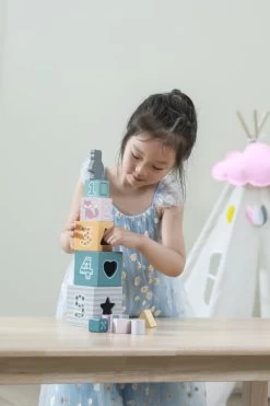 PolarB 2-in-1 Houten Stapelblokken En Vormenstoof 44016 -Babyproducten  Winkel PolarB 2 in 1 Houten Stapelblokken en Vormenstoof 44016 9