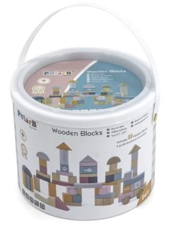 PolarB 60 Stuks Houten Blokken 44010 -Babyproducten  Winkel PolarB 60 Stuks Houten Blokken 44010 5