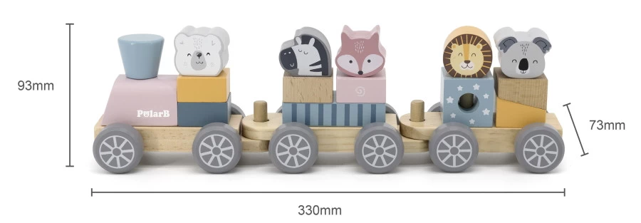 PolarB Houten Blokkentrein 44015 5 PolarB Houten Blokkentrein 44015 - Afbeelding 3