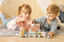 PolarB Houten Blokkentrein 44015 12 PolarB Houten Blokkentrein 44015 -Babyproducten Winkel PolarB Houten Blokkentrein 44015 6