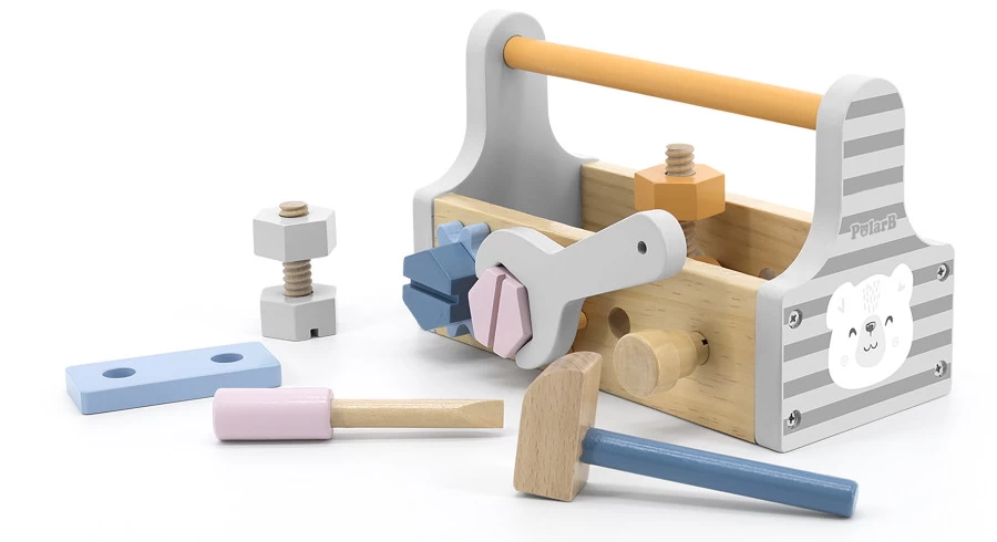 PolarB Houten Gereedschapskist 44008 4 PolarB Houten Gereedschapskist 44008 - Afbeelding 2