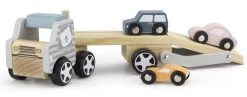 PolarB Houten Truck Met Oplegger Incl. 3 Auto's 44014 -Babyproducten  Winkel PolarB Houten Truck met Oplegger incl. 3 Autos 44014 2