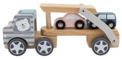 PolarB Houten Truck Met Oplegger Incl. 3 Auto's 44014 -Babyproducten  Winkel PolarB Houten Truck met Oplegger incl. 3 Autos 44014 4