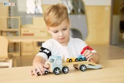 PolarB Houten Truck Met Oplegger Incl. 3 Auto's 44014 -Babyproducten  Winkel PolarB Houten Truck met Oplegger incl. 3 Autos 44014 8