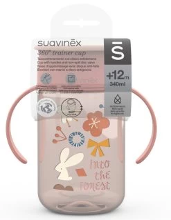Suavinex Forest Roze 360° Drinkbeker Met Handvatten SXZFEE070164 -Babyproducten  Winkel Suavinex Forest Roze 360 Drinkbeker met Handvatten SXZFEE070164 3