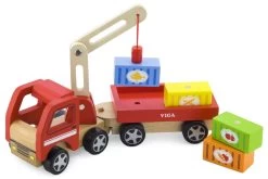 Viga Houten Kraanwagen 50690 -Babyproducten  Winkel Viga Houten Kraanwagen 50690 2