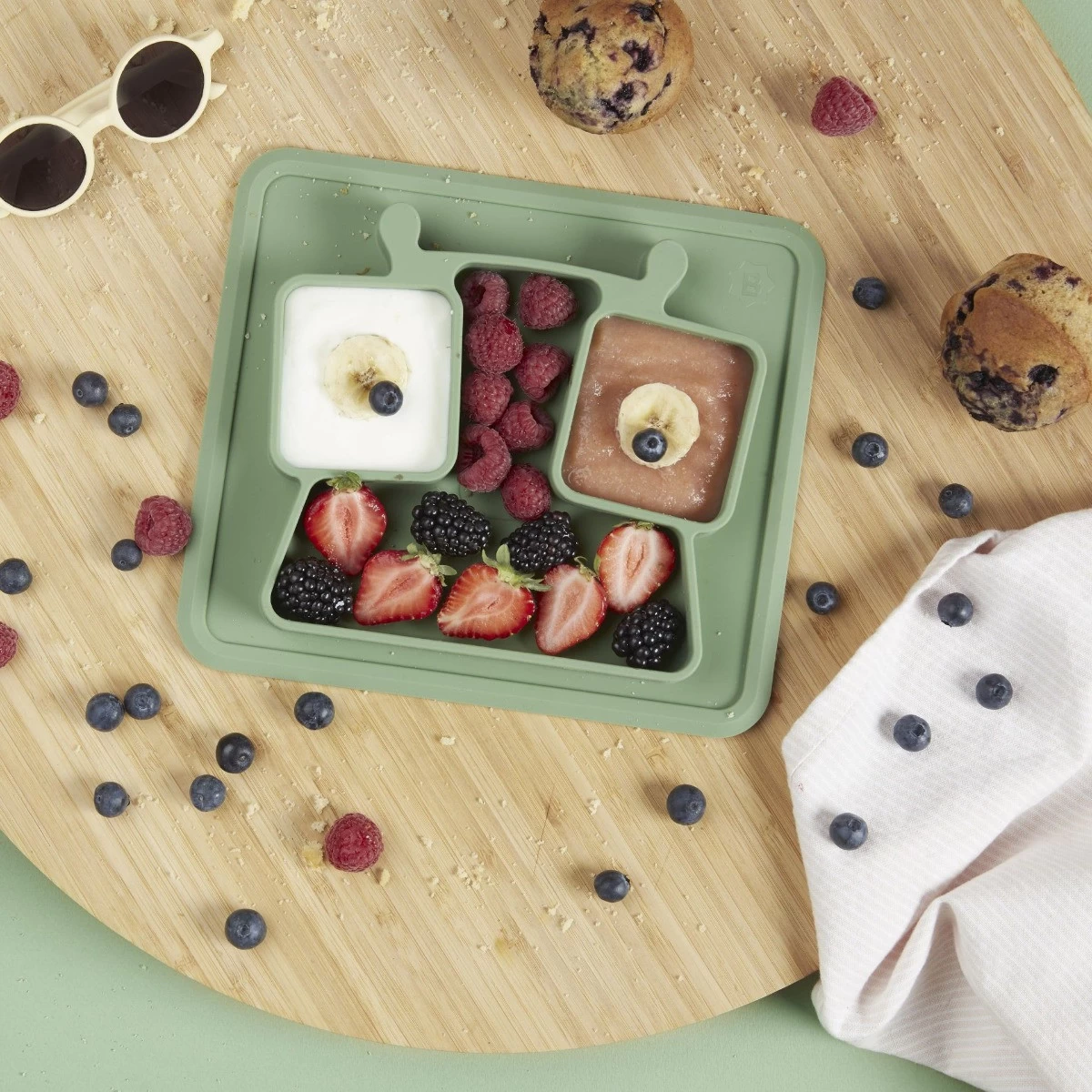 Badabulle Anti-slip Bord Met Vakjes B005215 9 Badabulle Anti-slip Bord Met Vakjes B005215 - Afbeelding 7