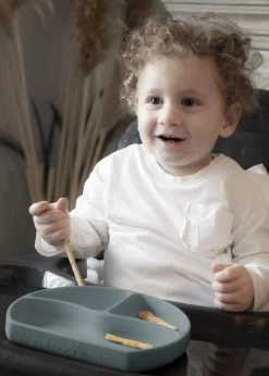 Babyjem Grijs Siliconen Bordje 715 -Babyproducten  Winkel babyjem mint siliconen bordje 715 5 1