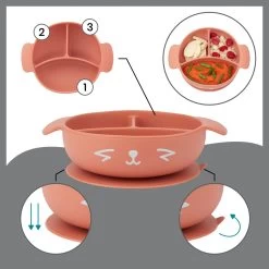Babymoov Learn'Isy Vos Kinderservies Set Incl. Silicone Slab A005402 -Babyproducten  Winkel babymoov learnisy vos kinderservies set incl. silicone slab a005402 2