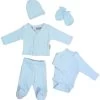 Petit Villain Prematuur Maat 44/50 Blauw 5-delige Babyset