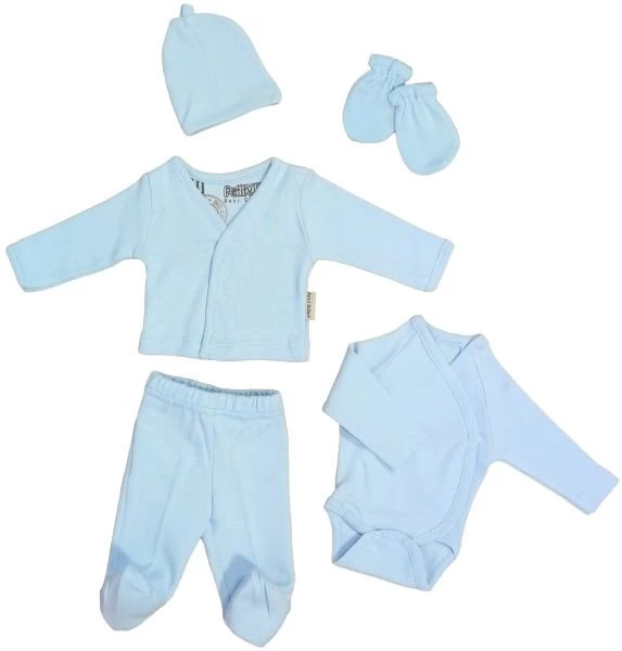 Petit Villain Prematuur Maat 44/50 Blauw 5-delige Babyset 3 Petit Villain Prematuur Maat 44/50 Blauw 5-delige Babyset