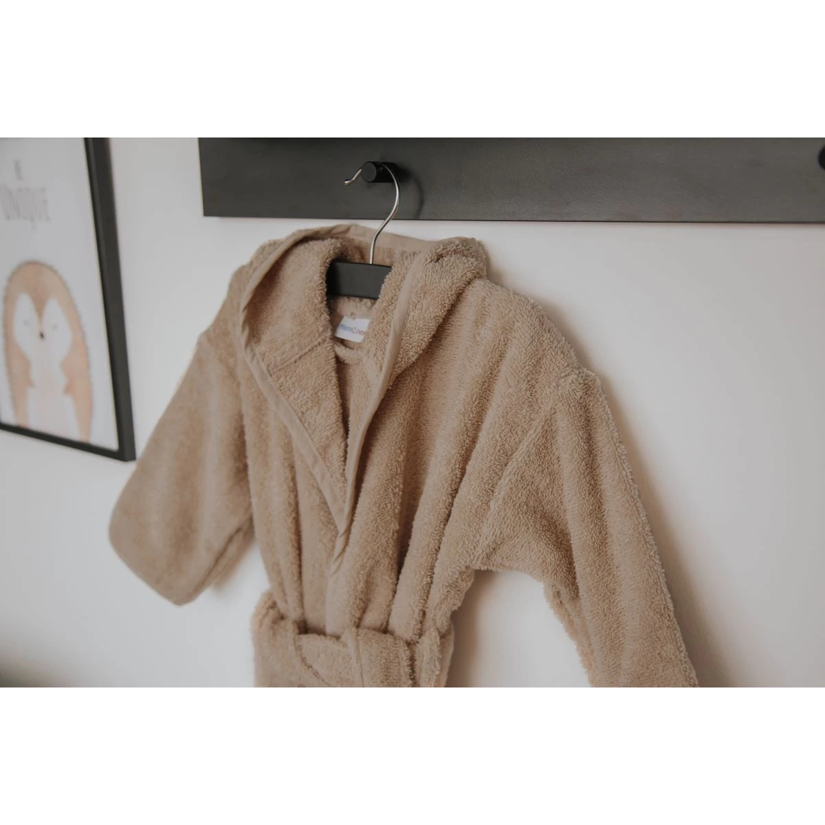 MamaLoes Badstof Zand 1-2jr Badjas ML010306 10 MamaLoes Badstof Zand 1-2jr Badjas ML010306 - Afbeelding 8