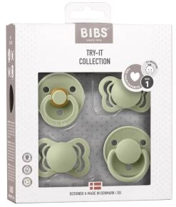 Bibs Try-it Sage 0-6 Mnd 4 Stuks Fopspenen 91343 -Babyproducten  Winkel bibs try it sage size 1 4 stuks fopspenen 91343 2