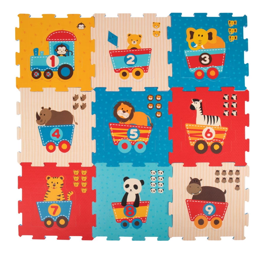 Bieco Dieren Trein Schuimrubberen 9 Stuks Puzzel Mat 19003763 3 Bieco Dieren Trein Schuimrubberen 9 Stuks Puzzel Mat 19003763