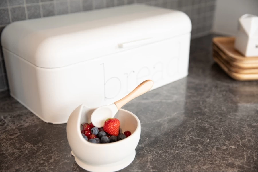 Bo Jungle B-Suction Bowl Grijs Kommetje Met Lepel B500600 4 Bo Jungle B-Suction Bowl Grijs Kommetje Met Lepel B500600 - Afbeelding 2