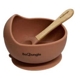 Bo Jungle B-Suction Bowl Terracotta Kommetje Met Lepel B500690