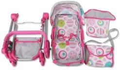 Cangaroo Pink Rose Poppen Kinderwagen 9651B -Babyproducten  Winkel cangaroo pink rose poppen kinderwagen 9651b 11