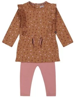 Dirkje Amazing Caramel Brown Maat 56 Jurkje Met Legging S48345-31 W23