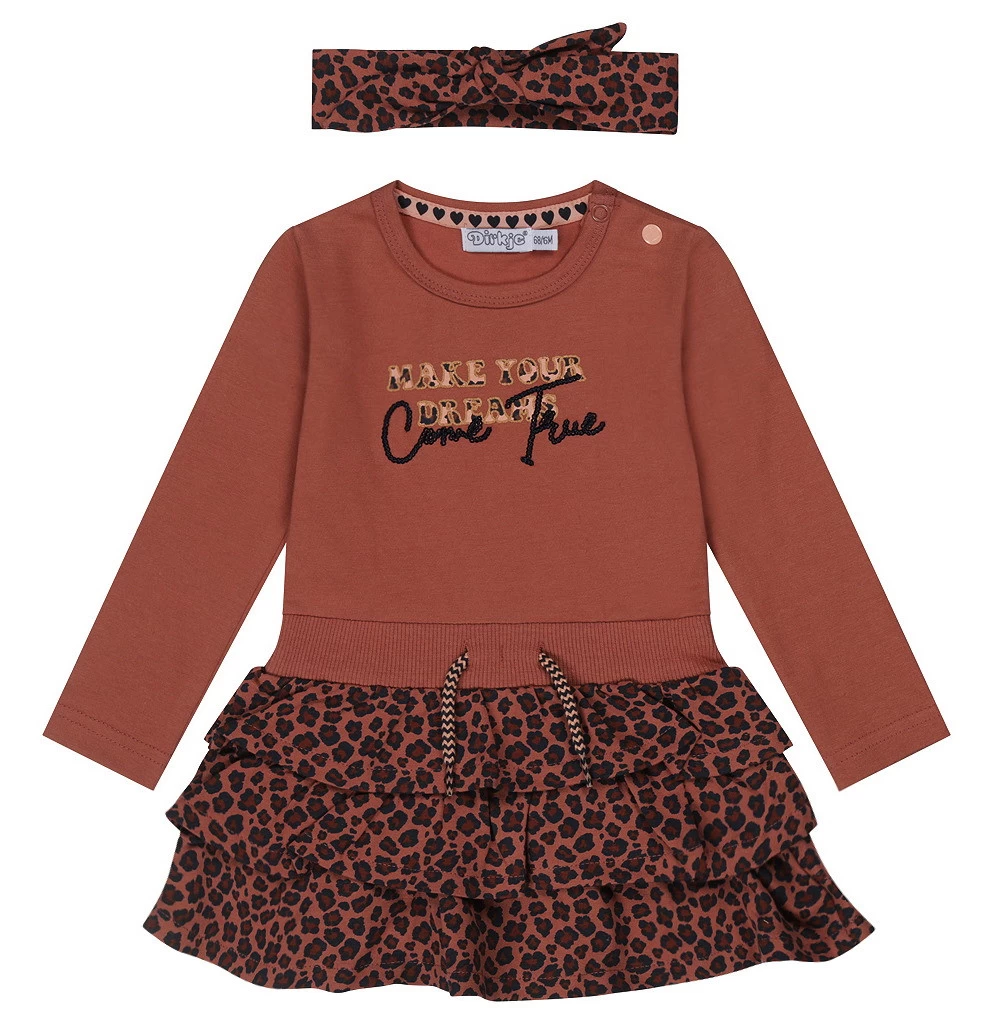 Dirkje Dreams Smokey Pink Maat 62 Jurkje Met Haarband S48319-35 W23 3 Dirkje Dreams Smokey Pink Maat 62 Jurkje Met Haarband S48319-35 W23