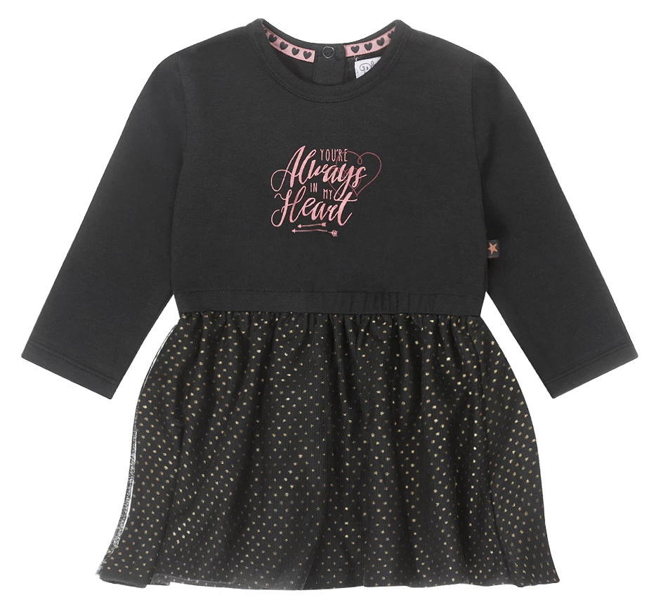 Dirkje You Go Girl Dark Grey Maat 68 Jurkje S48492-35 W23
