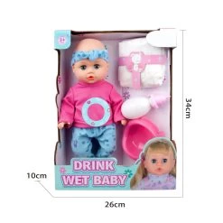 Eco Toys 33cm Pop Blauw/Roze Outfit Met Accessoires HC531515 -Babyproducten  Winkel eco toys 33cm pop blauwroze outfit met accessoires hc531515 .3