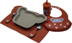 Tryco Koala Olive Gray Siliconen Bord TR-392817 -Babyproducten  Winkel koala dark rust silicone collection 04 3