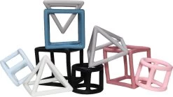 Label Label Zwart/Wit 3 Stuks Geometrische Silicone Bijtringen LLST-15317 -Babyproducten  Winkel label label 3 stuks geometrische silicone bijtringen 2