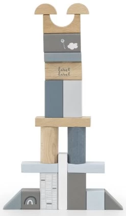 Label Label Blauw 50 Stuks Houten Blokken LLWT-25354 -Babyproducten  Winkel label label blauw 50 stuks houten blokken llwt 25354 5