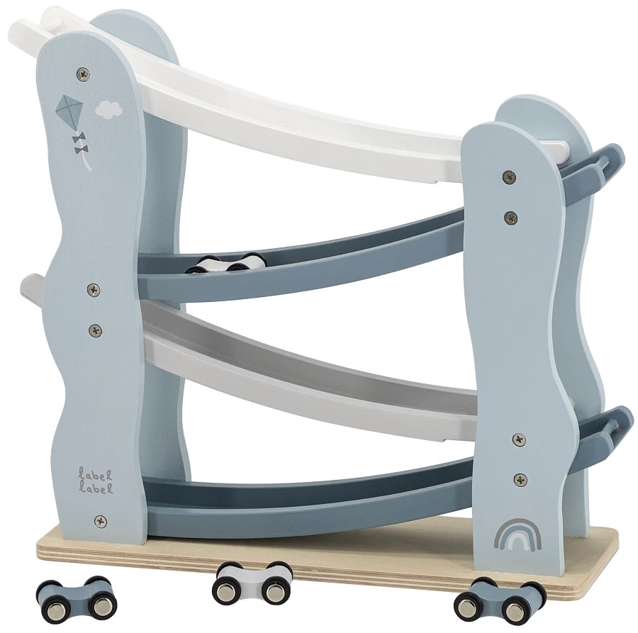 Label Label Blauw Houten Autobaan LLWT-25132 3 Label Label Blauw Houten Autobaan LLWT-25132