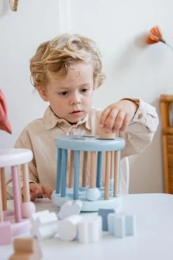 Label Label Blauw Houten Rollende Vormenstoof LLWT-34338 -Babyproducten  Winkel label label blauw houten rollende vormenstoof llwt 34338 3