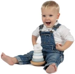 Label Label Lichtblauw Houten Tuimelring Piramide LLWT-25231 -Babyproducten  Winkel label label lichtblauw houten tuimelring piramide llwt 25231 2