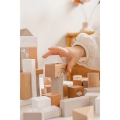 Label Label Nougat 50 Stuks Houten Blokken LLWT-37100 -Babyproducten  Winkel label label nougat 50 stuks houten blokken 3