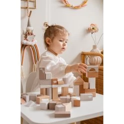 Label Label Nougat 50 Stuks Houten Blokken LLWT-37100 -Babyproducten  Winkel label label nougat 50 stuks houten blokken 4