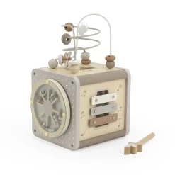 Label Label Nougat Houten Activiteitenkubus LLWT-37131 -Babyproducten  Winkel label label nougat houten activiteitenkubus 2 1 1