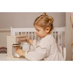 Label Label Nougat Houten Espresso Machine LLWT-37070 -Babyproducten  Winkel label label nougat houten espresso 2