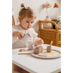 Label Label Nougat Houten Theeservies Set LLWT-37117 -Babyproducten  Winkel label label nougat houten theeset 1