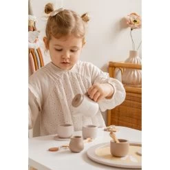 Label Label Nougat Houten Theeservies Set LLWT-37117 -Babyproducten  Winkel label label nougat houten theeset 3