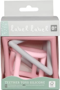 Label Label Roze 3 Stuks Geometrische Silicone Bijtringen LLST-15294 -Babyproducten  Winkel label label roze 3 stuks geometrische silicone bijtringen llst 15294 4