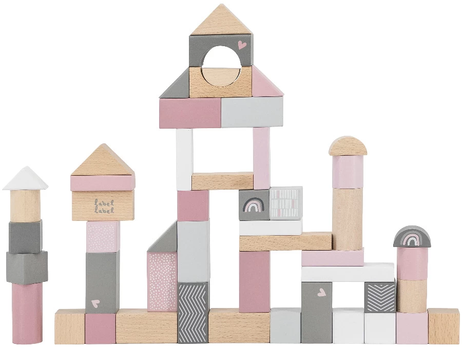 Label Label Roze 50 Stuks Houten Blokken LLWT-25347 3 Label Label Roze 50 Stuks Houten Blokken LLWT-25347