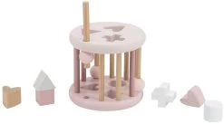 Label Label Roze Houten Rollende Vormenstoof LLWT-34345