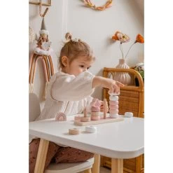 Label Label Roze Houten Stapelringen LLWT-25262 -Babyproducten  Winkel label label roze houten stapelringen llwt 25262 1