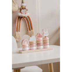 Label Label Roze Houten Stapelringen LLWT-25262 -Babyproducten  Winkel label label roze houten stapelringen llwt 25262 2