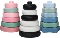 Label Label Zwart/Wit Silicone Stapeltoren LLST-15379 -Babyproducten  Winkel label label silicone stapeltoren 2 2